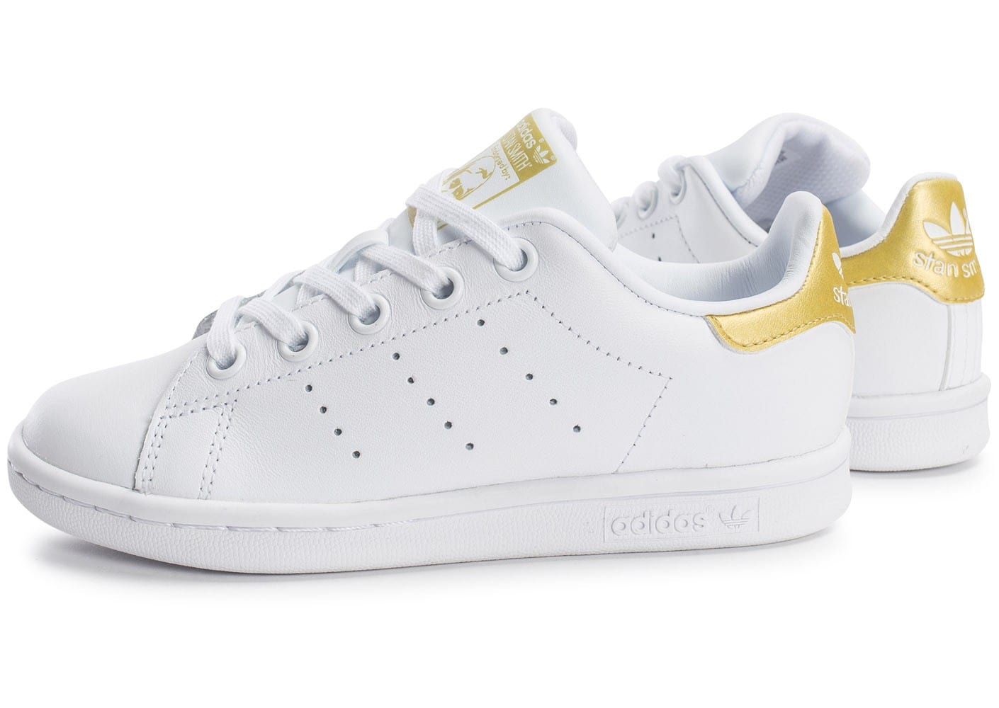 adidas stan smith blanc doré